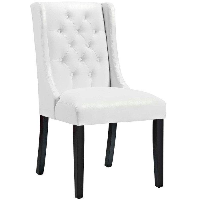 EEI-3923-WHI Baronet Vinyl Dining Chair By Modway