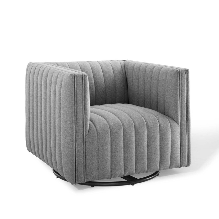 EEI-3926-LGR Conjure Tufted Swivel Upholstered Armchair By Modway