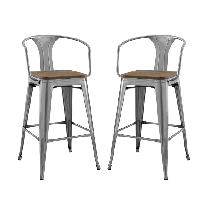 EEI-3954-GME Promenade Bar Stool Set Of 2 By Modway