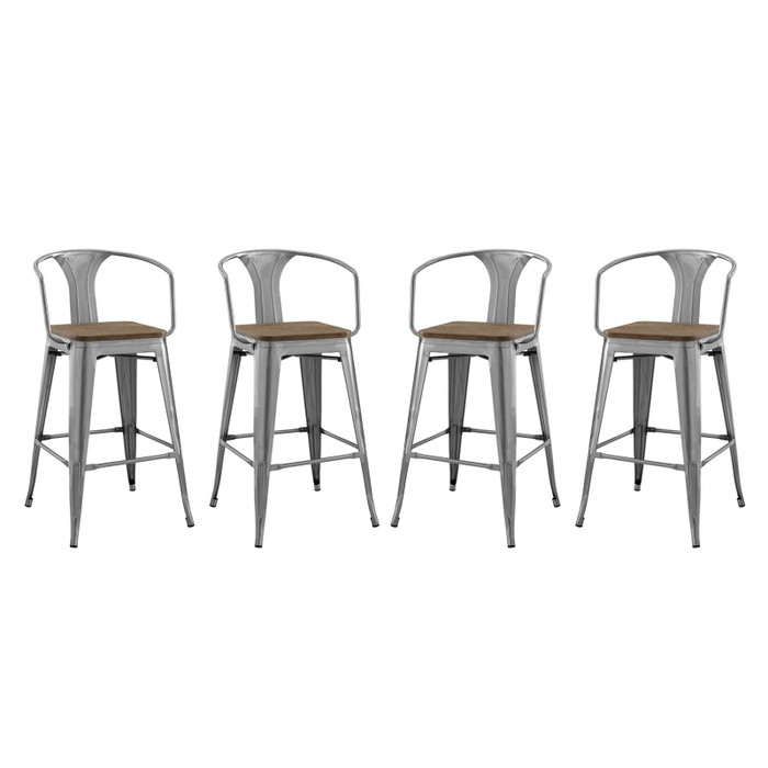 EEI-3955-GME Promenade Bar Stool Set Of 4 By Modway