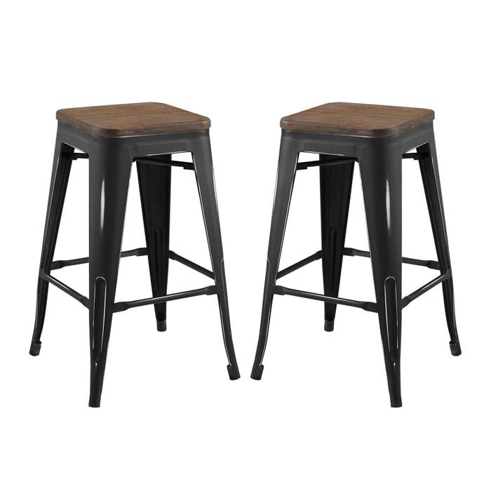 EEI-3958-BLK Promenade Counter Stool Set Of 2 By Modway