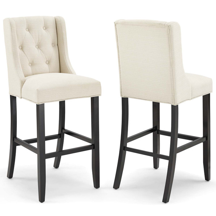 EEI-4022-BEI Baronet Bar Stool Upholstered Fabric Set Of 2 By Modway