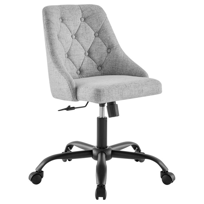 EEI-4369-BLK-LGR Distinct Tufted Swivel Upholstered Office Chair By Modway