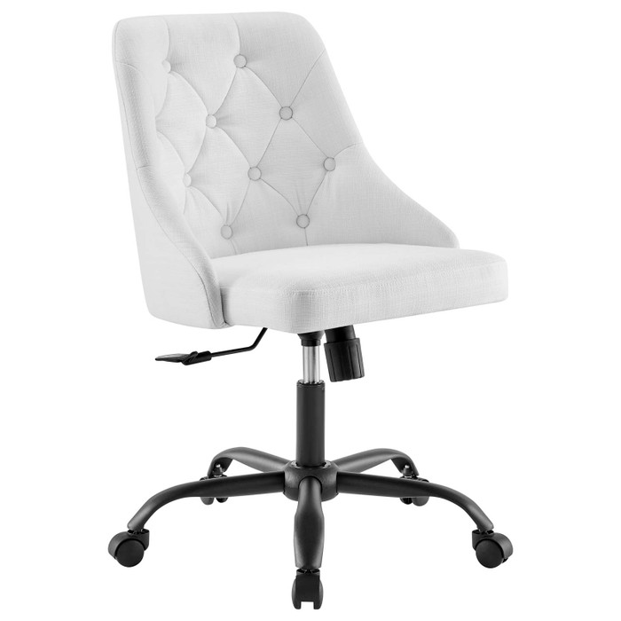EEI-4369-BLK-WHI Distinct Tufted Swivel Upholstered Office Chair By Modway