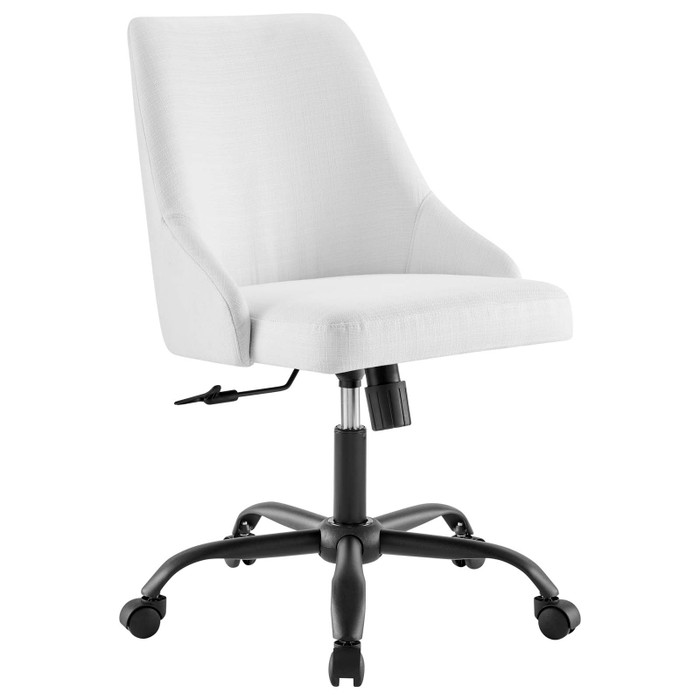 EEI-4371-BLK-WHI Designate Swivel Upholstered Office Chair By Modway