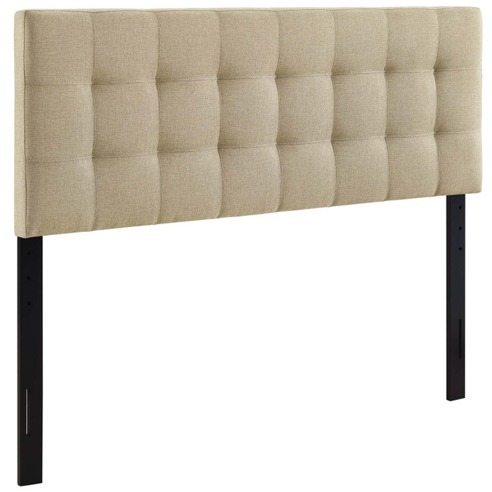 MOD-5144-BEI Lily King Upholstered Fabric Headboard By Modway