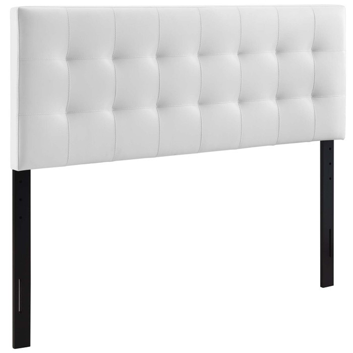 MOD-5147-WHI Lily Full Upholstered Vinyl Headboard By Modway