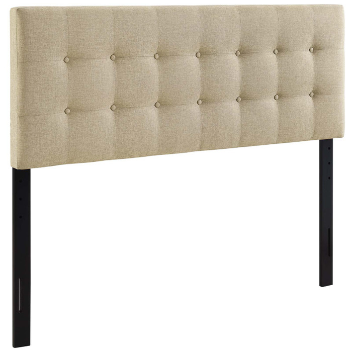 MOD-5174-BEI Emily King Upholstered Fabric Headboard By Modway