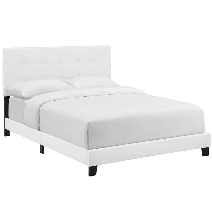 MOD-6000-WHI Amira Full Upholstered Fabric Bed By Modway