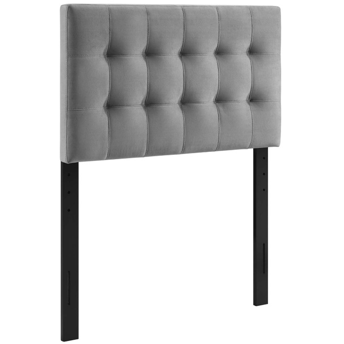 MOD-6118-GRY Lily Biscuit Tufted Twin Performance Velvet Headboard By Modway