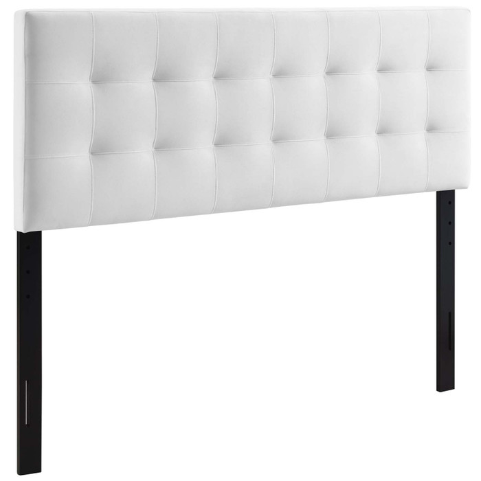MOD-6119-WHI Lily Biscuit Tufted Full Performance Velvet Headboard By Modway