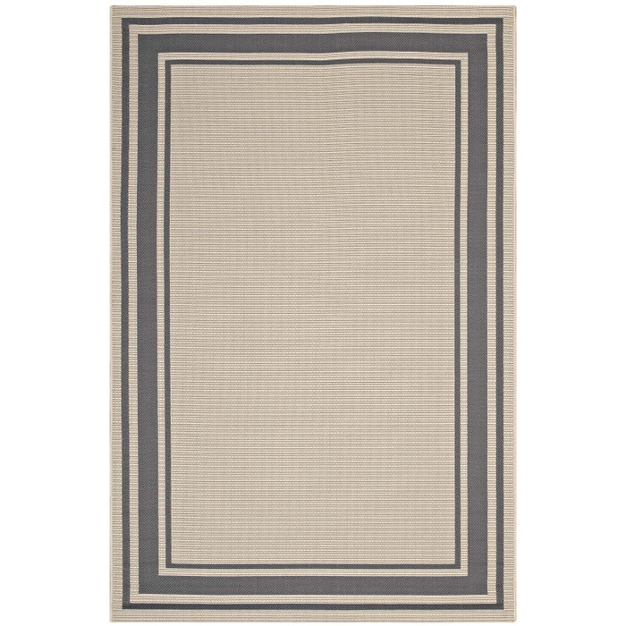 R-1140D-810 Rim Solid Border 8X10 Indoor And Outdoor Area Rug By Modway