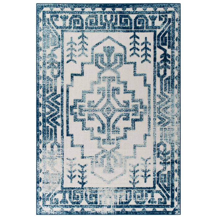 R-1181B-810 Reflect Nyssa Distressed Geometric Southwestern Aztec 8X10 Indoor/Outdoor Area Rug By Modway