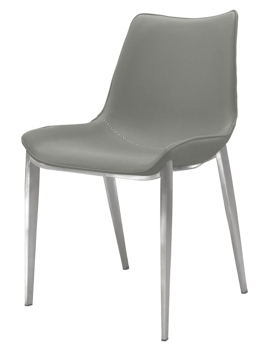 Modrest Frasier - Modern Grey Eco-Leather Dining Chair (Set Of 2) VGHR3505-GRY