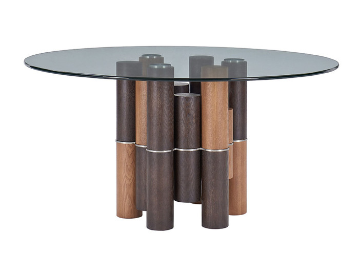 Modrest Greta - Modern Glass & Walnut Dining Table VGCSRT-19070-WAL-DT