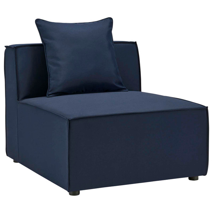 EEI-4209-NAV Saybrook Outdoor Patio Upholstered Sectional Sofa Armless Chair By Modway