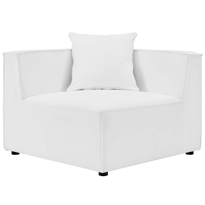 EEI-4210-WHI Saybrook Outdoor Patio Upholstered Sectional Sofa Corner Chair By Modway