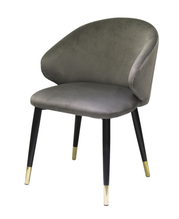 Modrest Elon - Modern Dark Grey Velvet Dining Chair (Set Of 2) VGSWSFC463-DKGRY