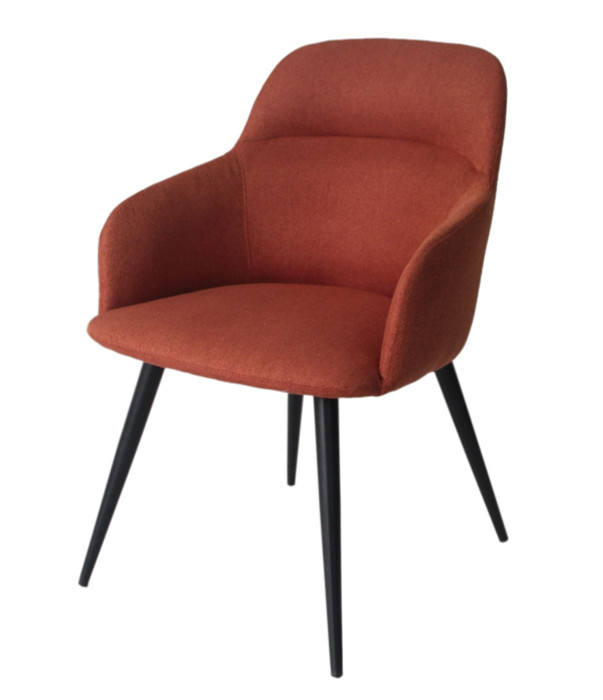 Modrest Scranton - Modern Orange & Black Dining Chair VGYFDC1074-ORG-DC