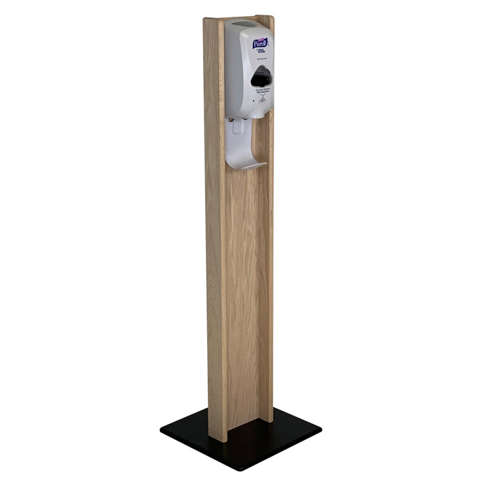 HSS1UN Oak Hand Sanitizer Dispenser Stand, Unfinished By Wooden Mallet