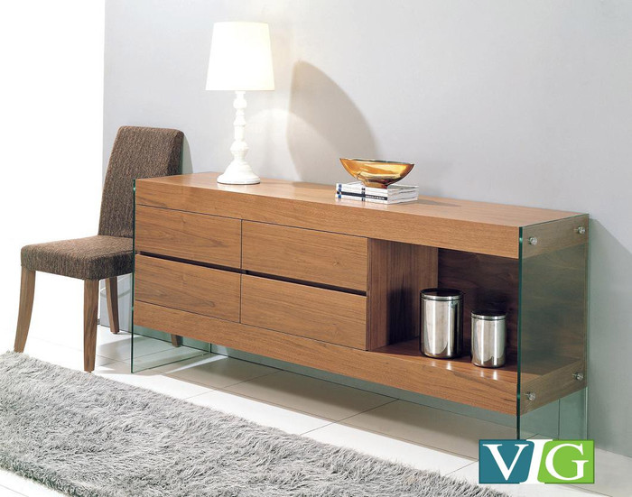 VIG Furniture VGCNAURAWAL-SIDEBOARD Modrest Aura Modern Walnut Buffet