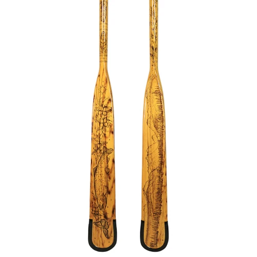 SMOKER Legacy Wood Burned Oar Detail