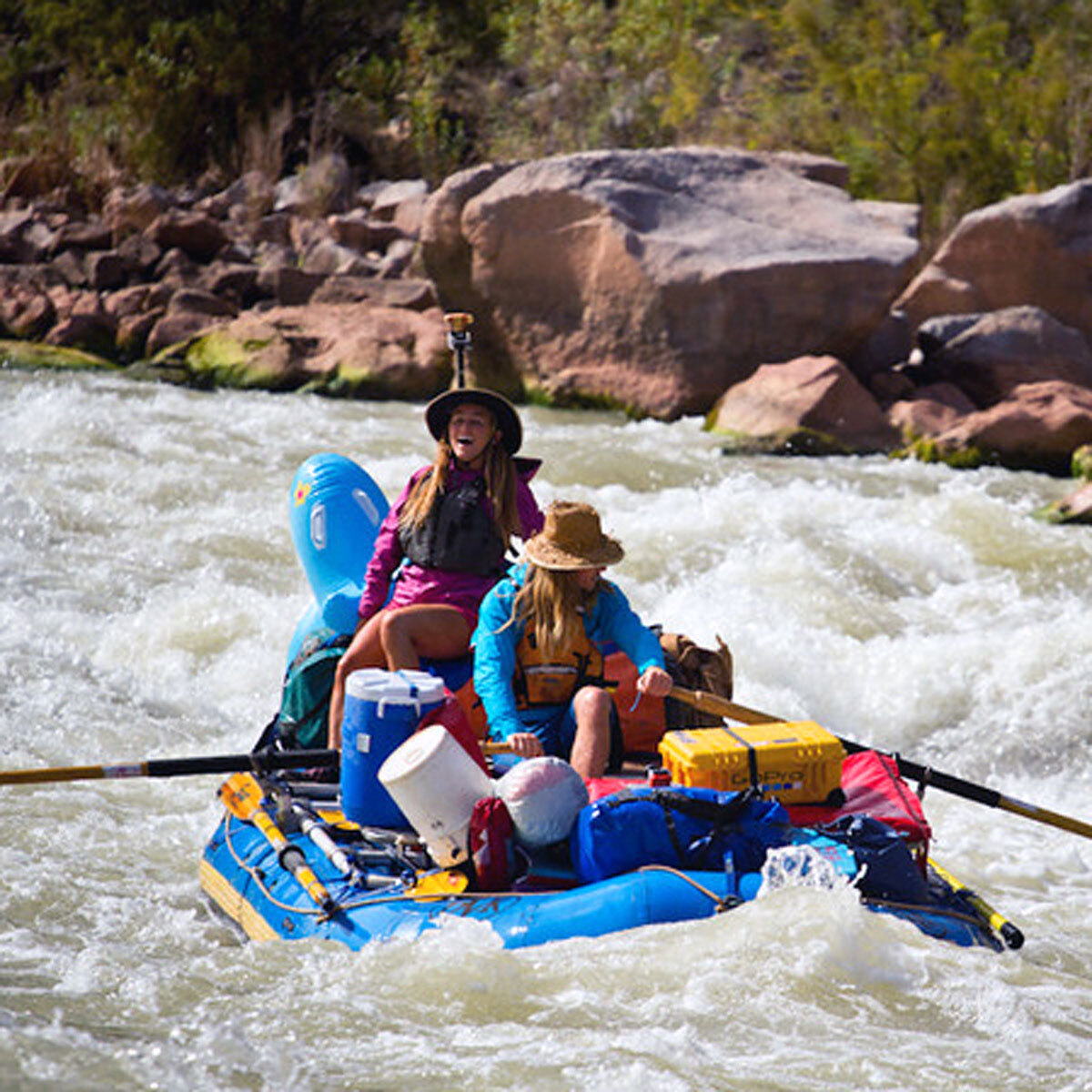 Alison Teal exploring waterways with Sawyer gear
