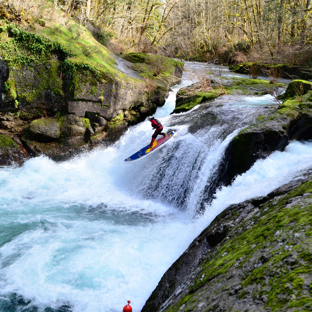 Covey Baack paddling with Sawyer gear