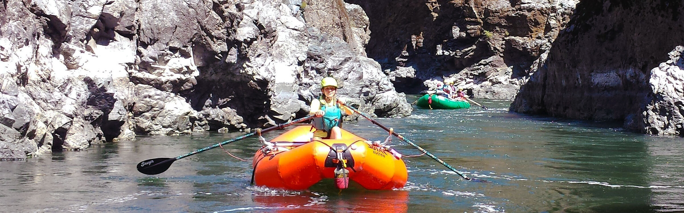 Ellie Clapp whitewater rafting in Southern Oregon