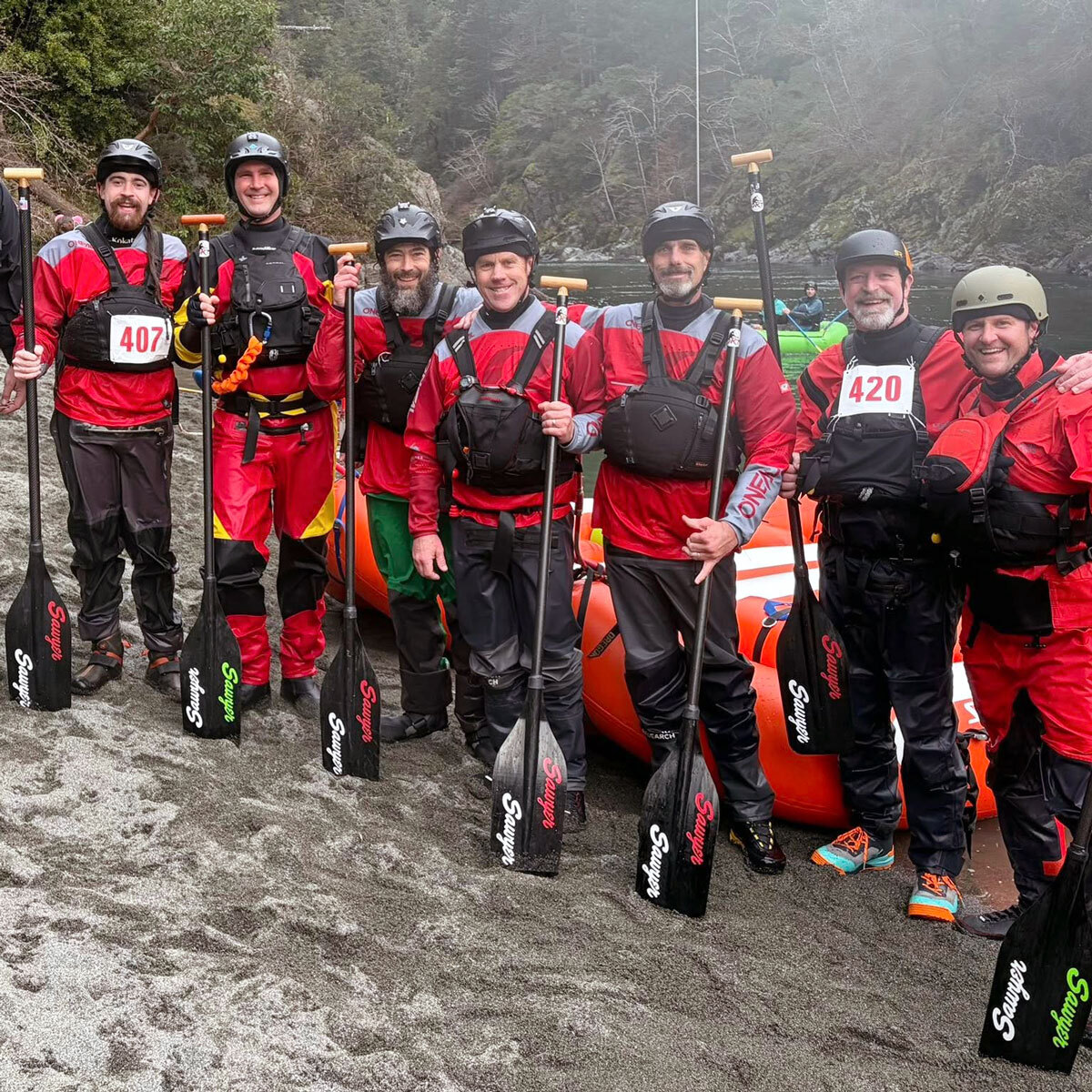 CORT paddlers using Sawyer raft paddles