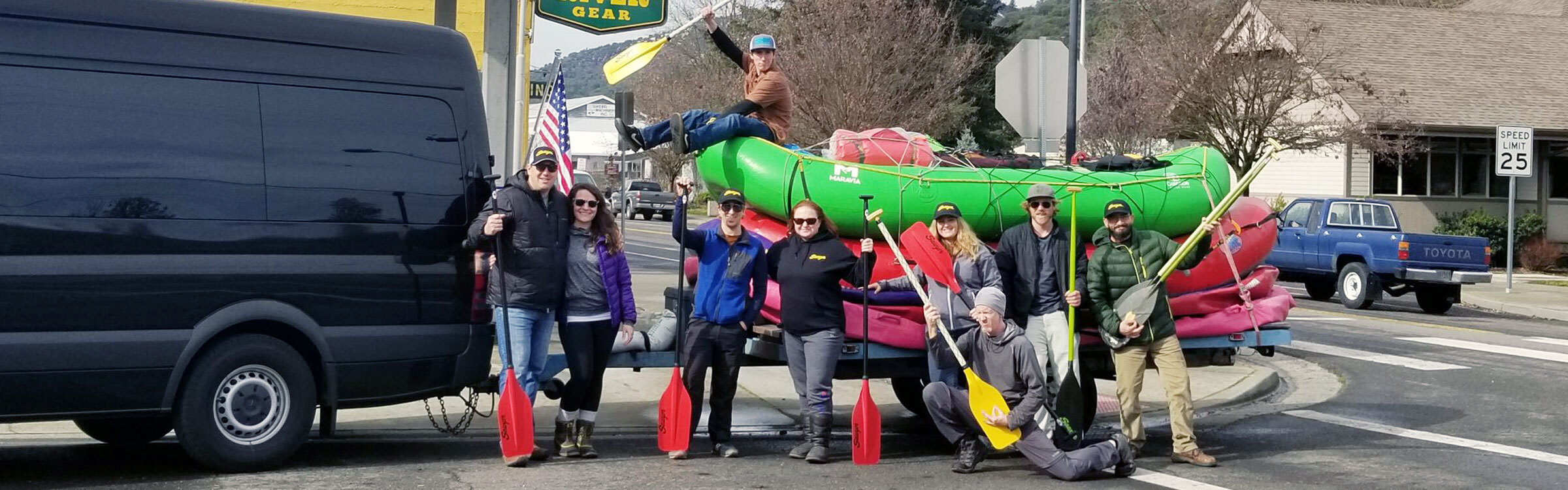 Colorado Oregon Rafting Team racing whitewater