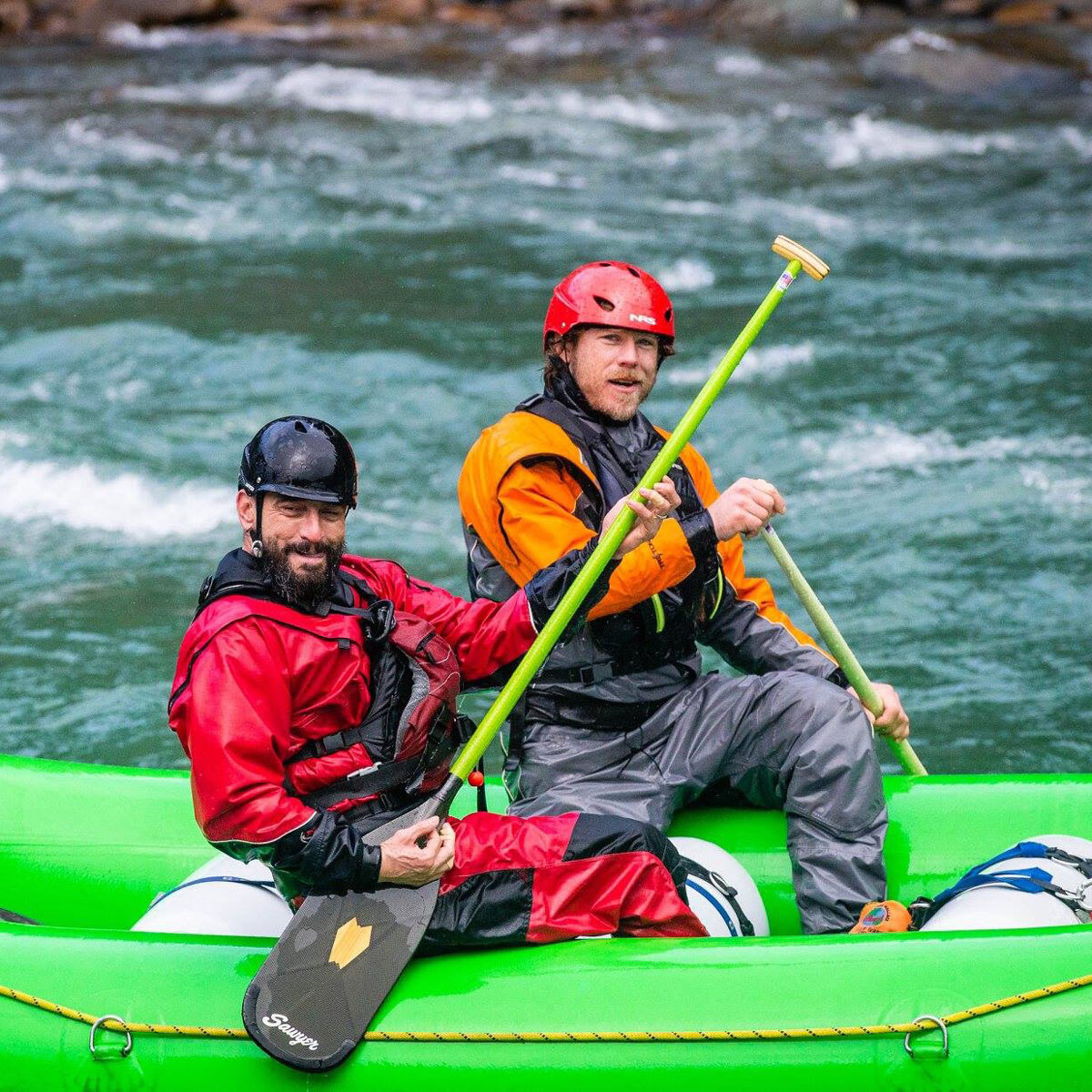 Robert Delgado with Sawyer paddles
