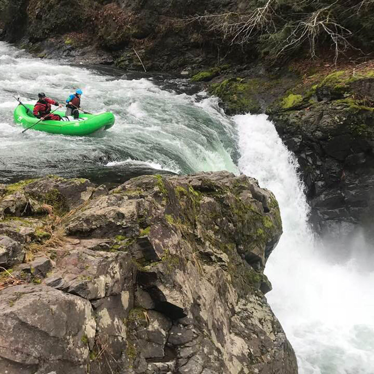 Robert Delgado paddling Class V rapids