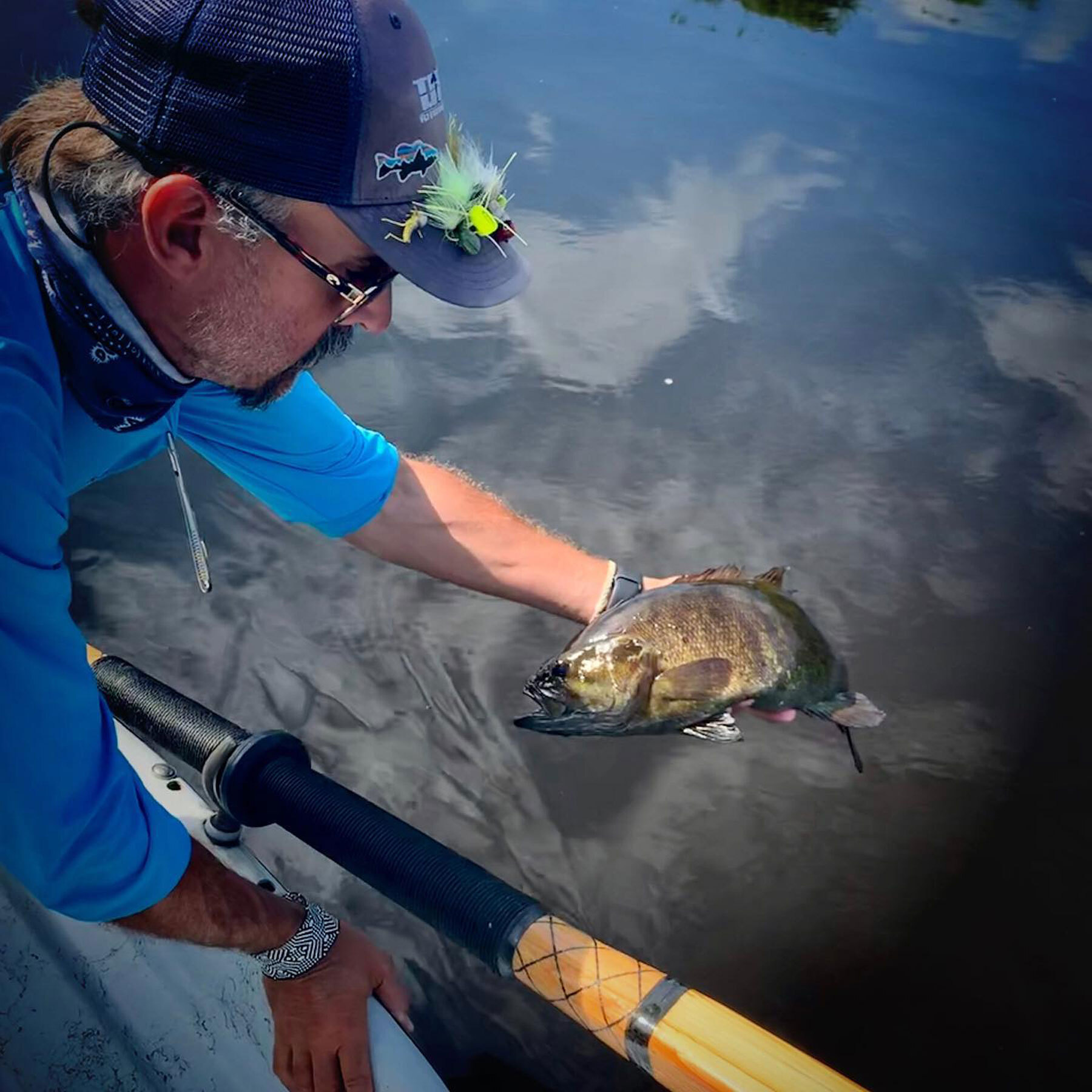Tim Landwehr using Sawyer oars