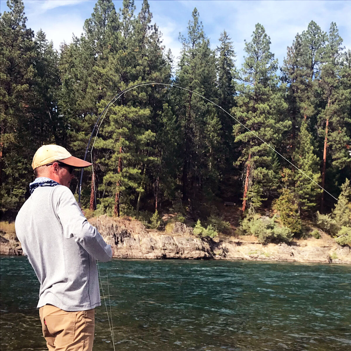 Tim Linehan guiding fly fishing trips in Montana