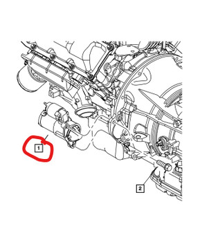 Dodge Ram startmotor 2005+ tekening