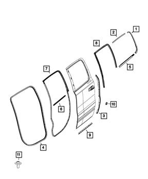 Day Light Opening Molding, LH - RAM 1500 2019
