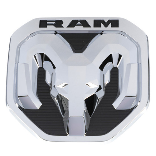 Logo achterklep Ram Medallion chroom 19+