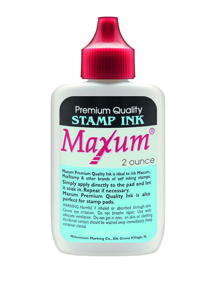Maxum Premium Quality Stamp Ink 2 oz Bottle