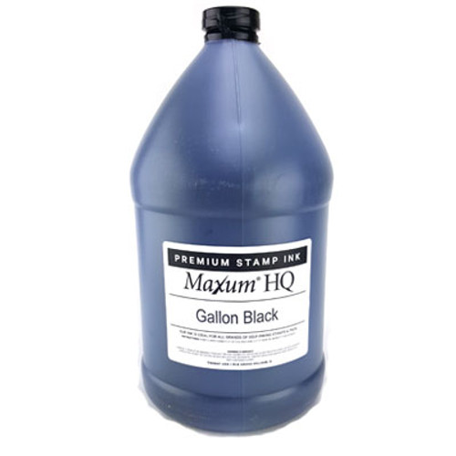 Maxum Premium Quality Stamp Ink 128 oz Gallon Bottle Black