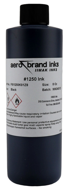 Aero #1250 Quick Dry Marking Ink 2oz Bottle Black