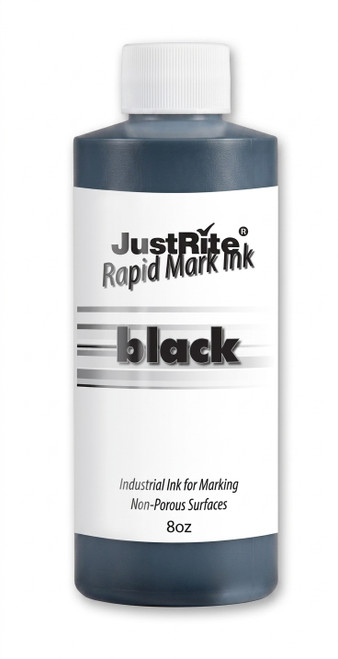 JustRite Rapid Mark Ink 8oz Bottle Black