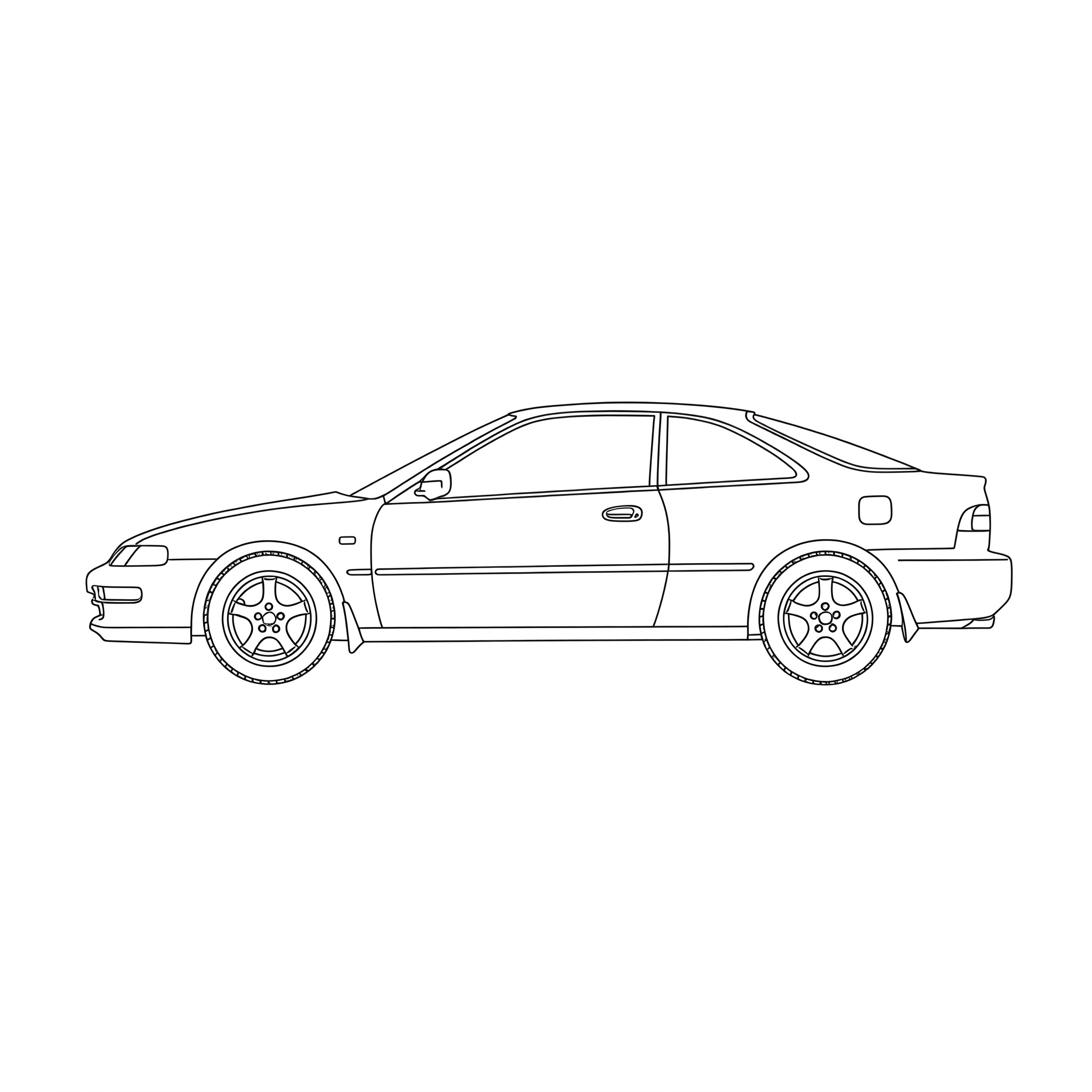 Illustrated profile outline of the Acura Integra 3rd gen