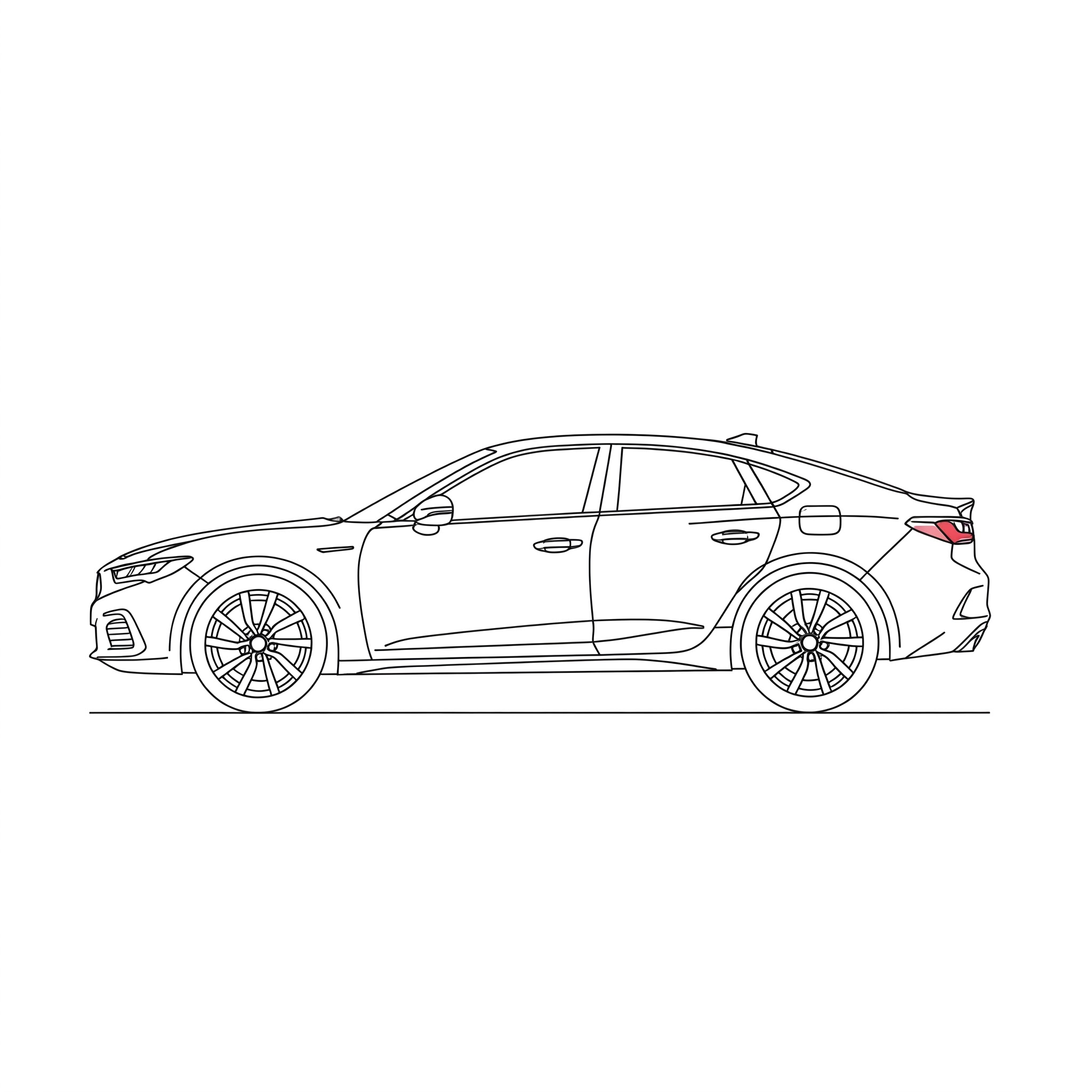 Illustrated profile outline of the Acura Integra 4th gen