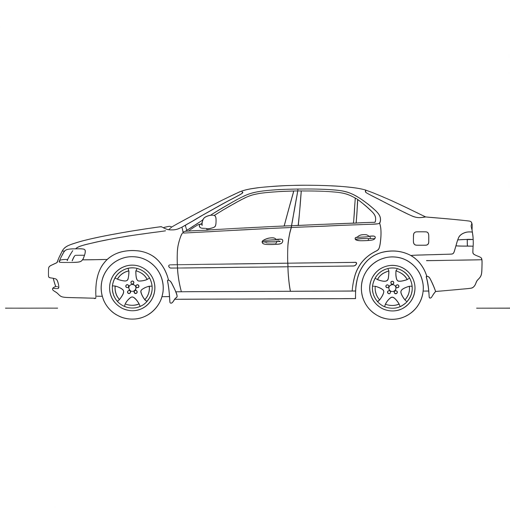 Illustrated profile outline of the Acura TL 2nd gen