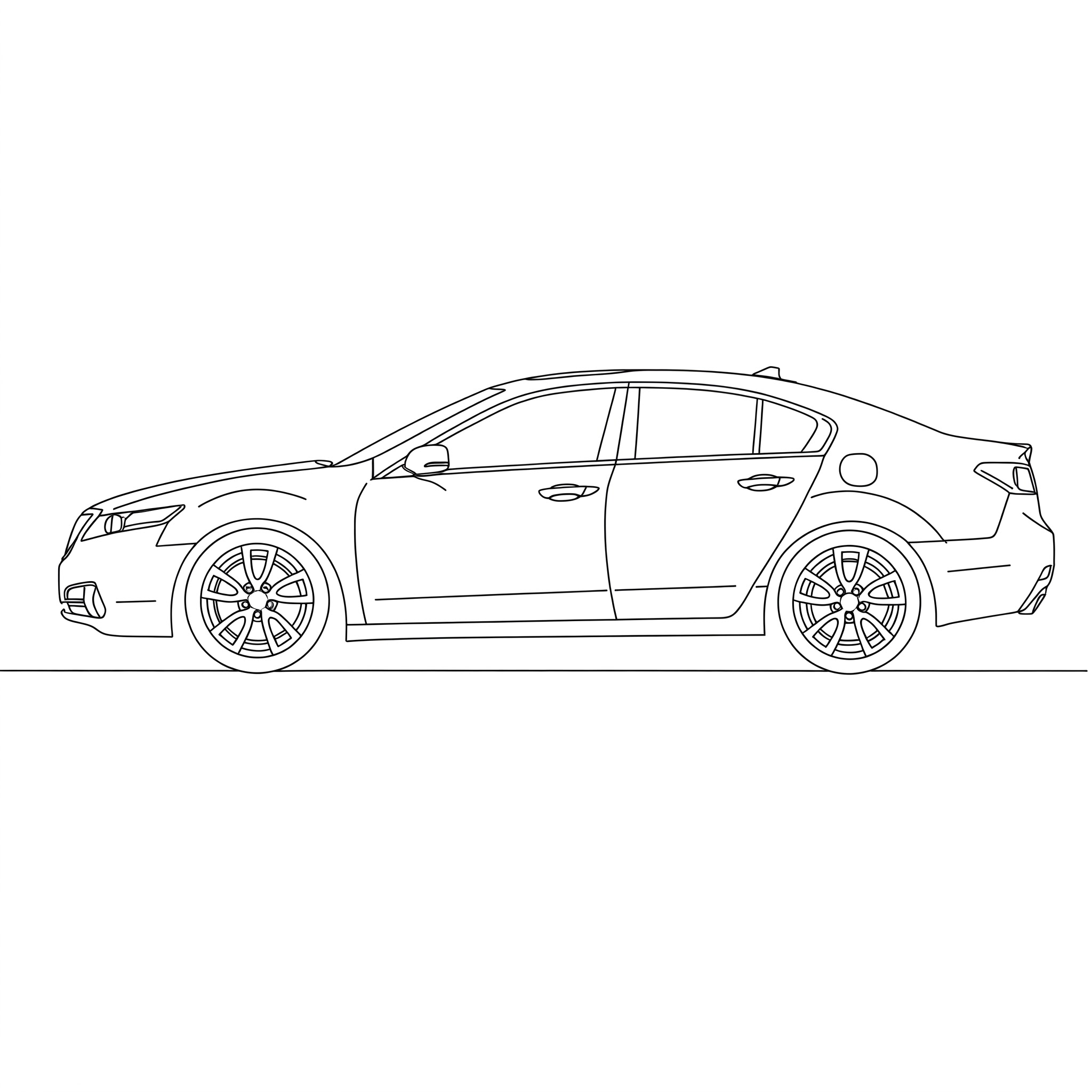 Illustrated profile outline of the Acura TL 4th gen