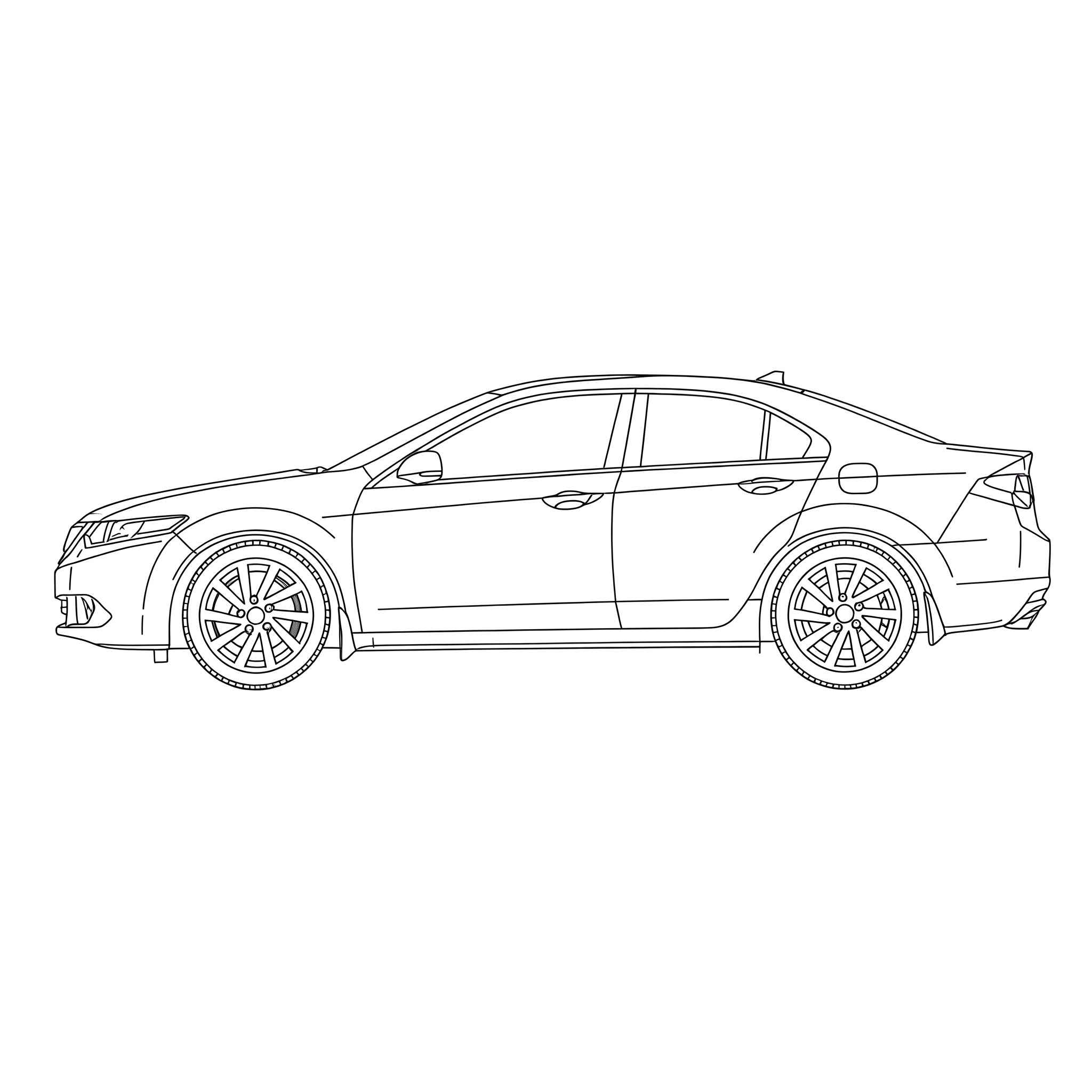 Illustrated profile outline of the Acura TSX 2nd gen