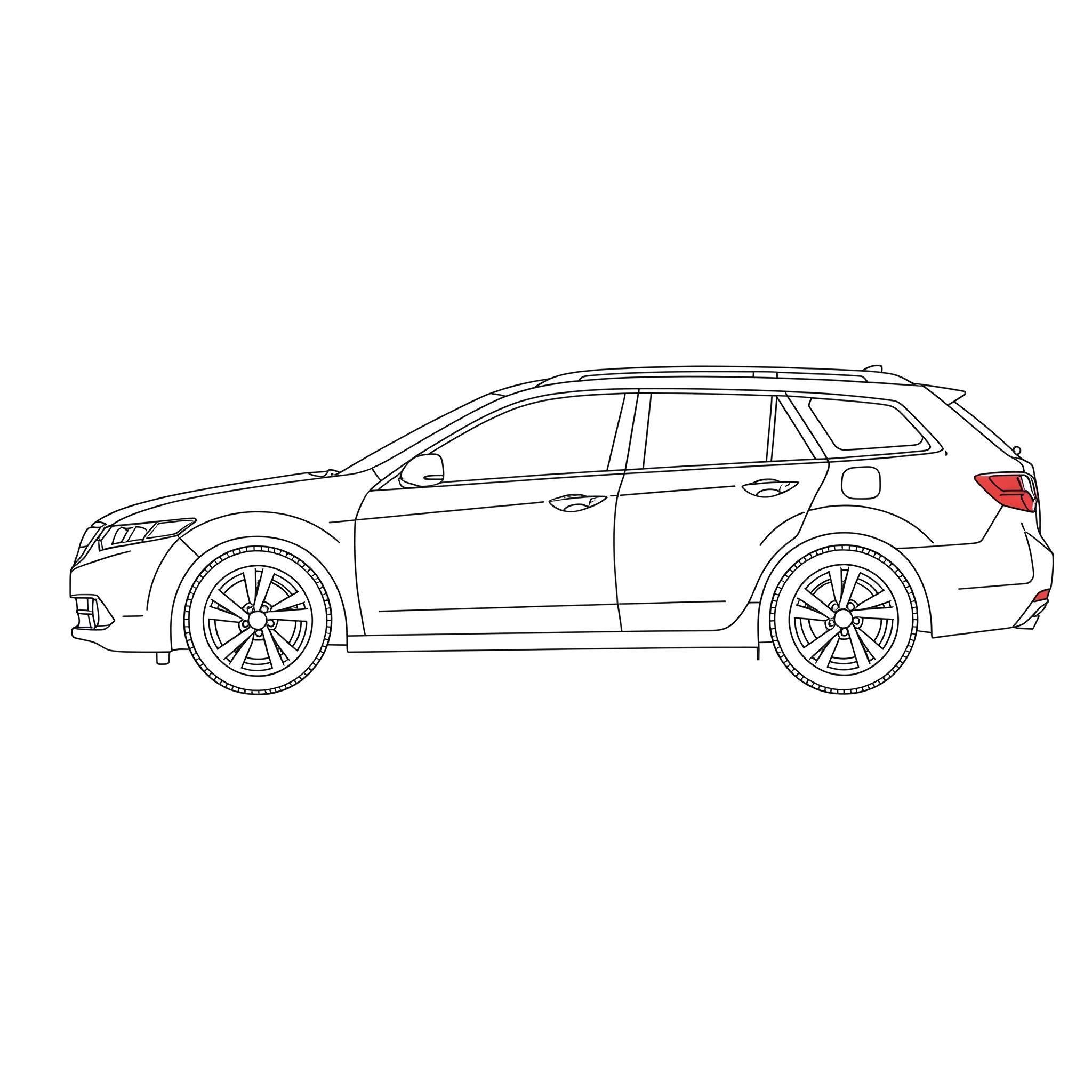 Illustrated profile outline of the Acura TSX Sport Wagon 2nd gen