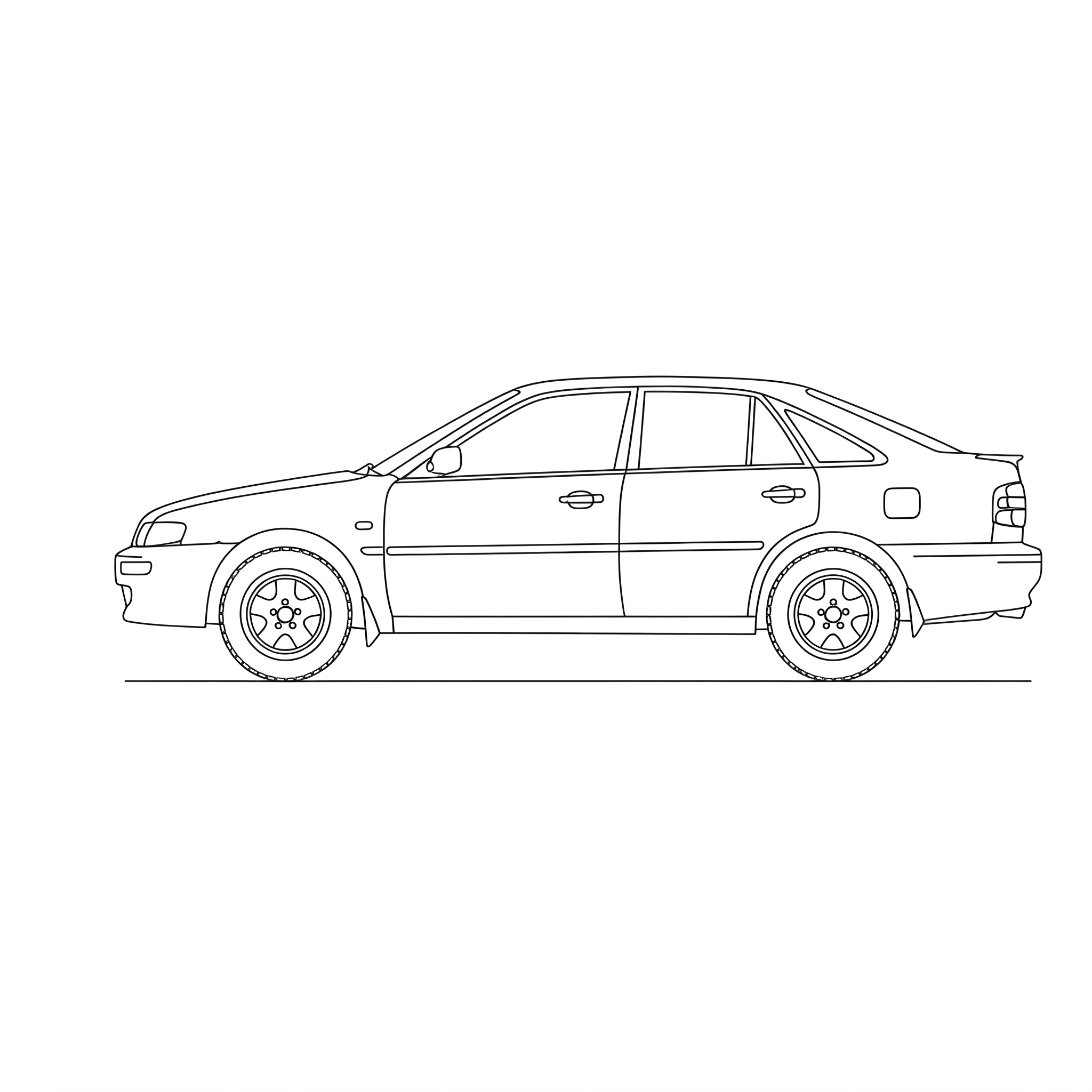 Illustrated profile outline of the Mazda 6 1st gen GG1