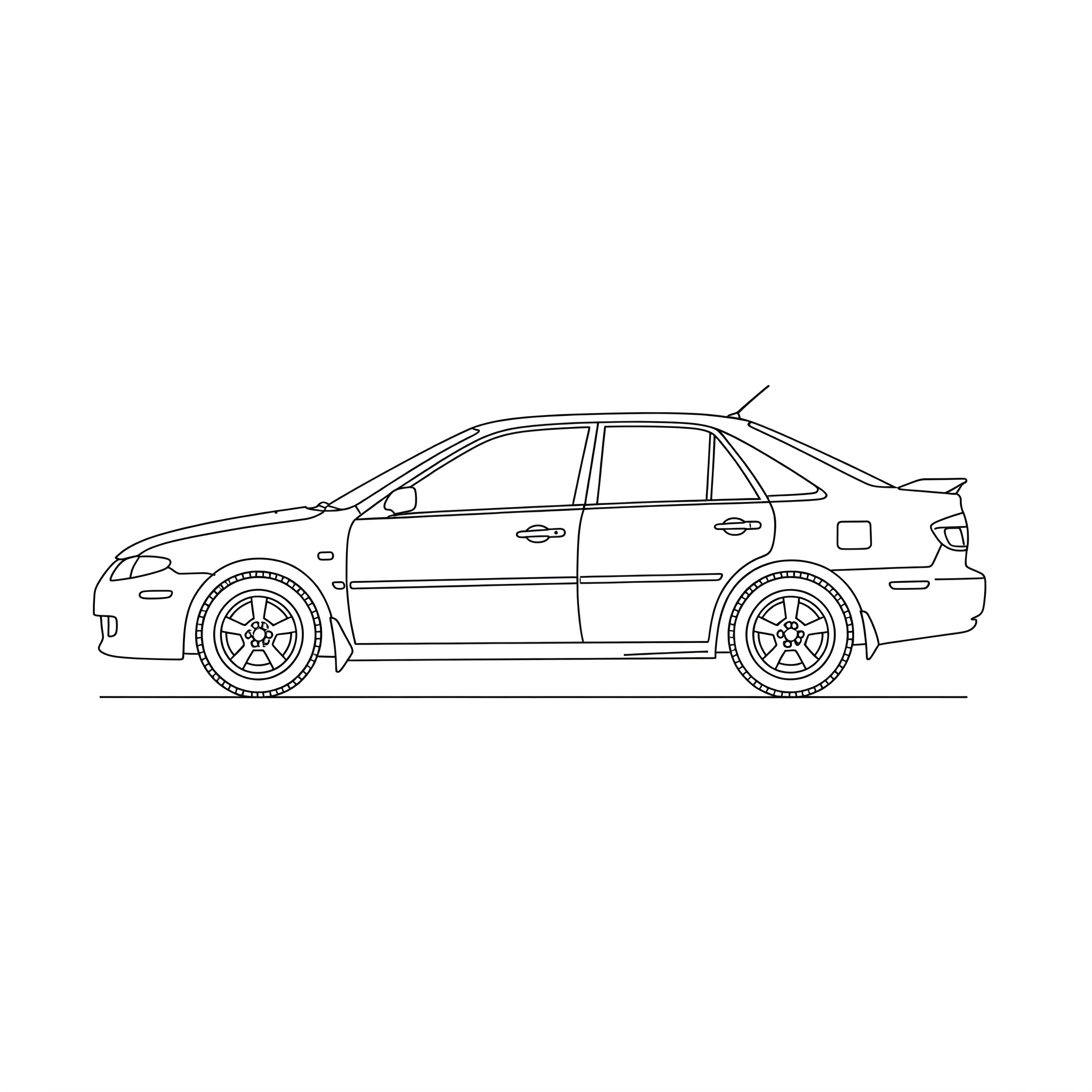 Illustrated profile outline of the Mazda Mazdaspeed 6 1st gen GG1